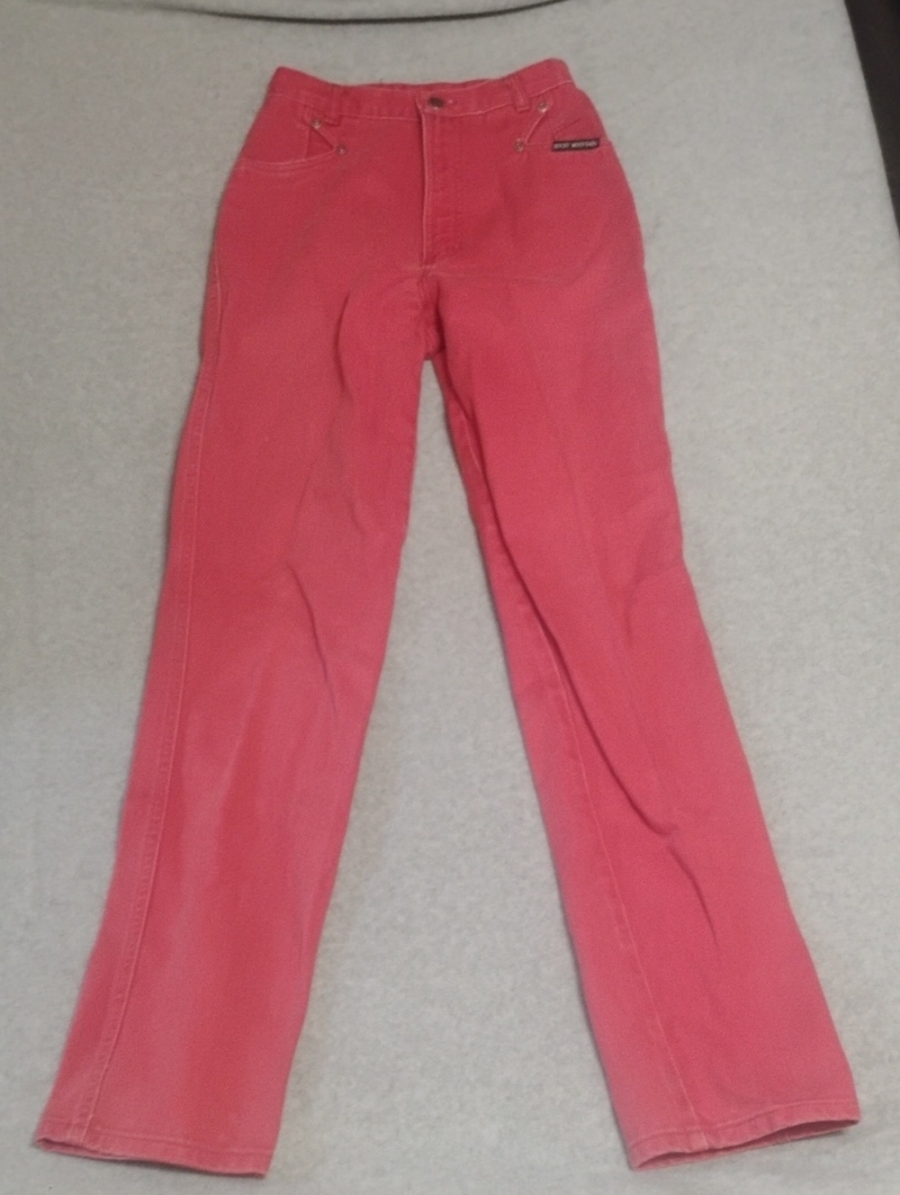 Red Straight Leg Jeans